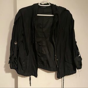 BM black trench jacket